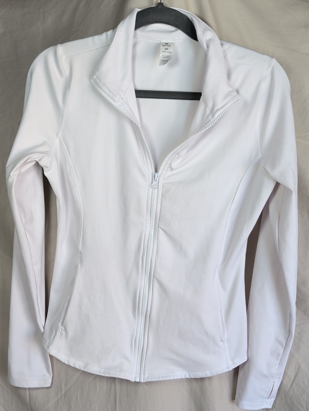 90 Degree By Reflex White Full-Zip Runner Jacket Athletic Leisure All Season